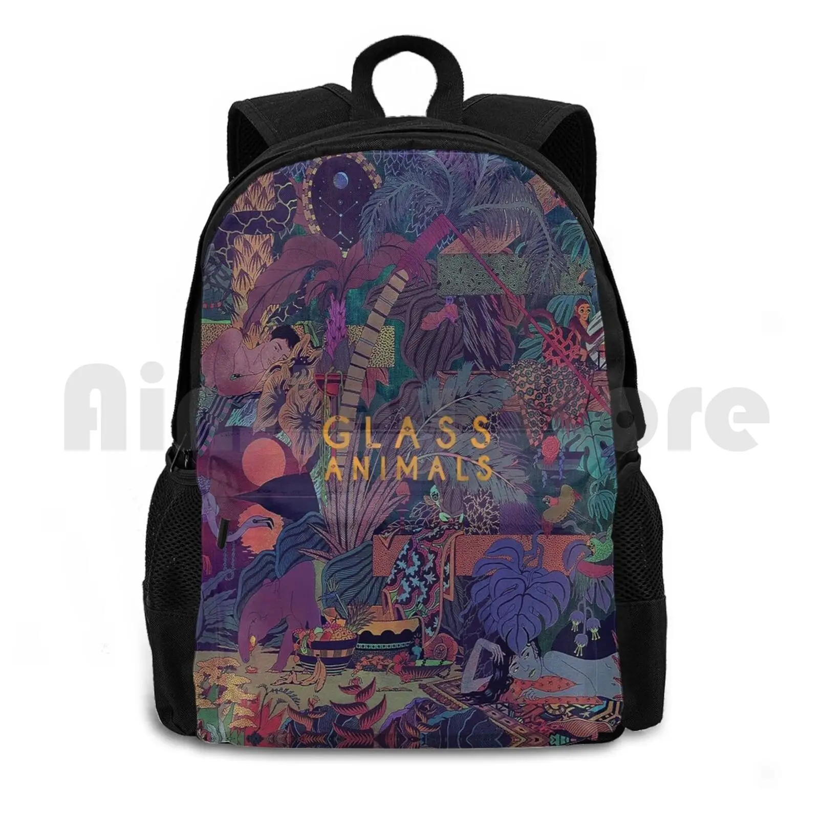 Glass Animals Zaba Outdoor Hiking Backpack Waterproof Camping Travel Glass Animals Indie Alternative Band Music Tumblr