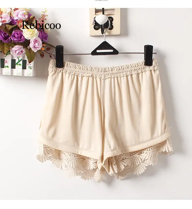 Summer  New Women Sexy Lace Shorts Cotton Floral Lace Crochet Mini Shorts Leisure Short Trousers