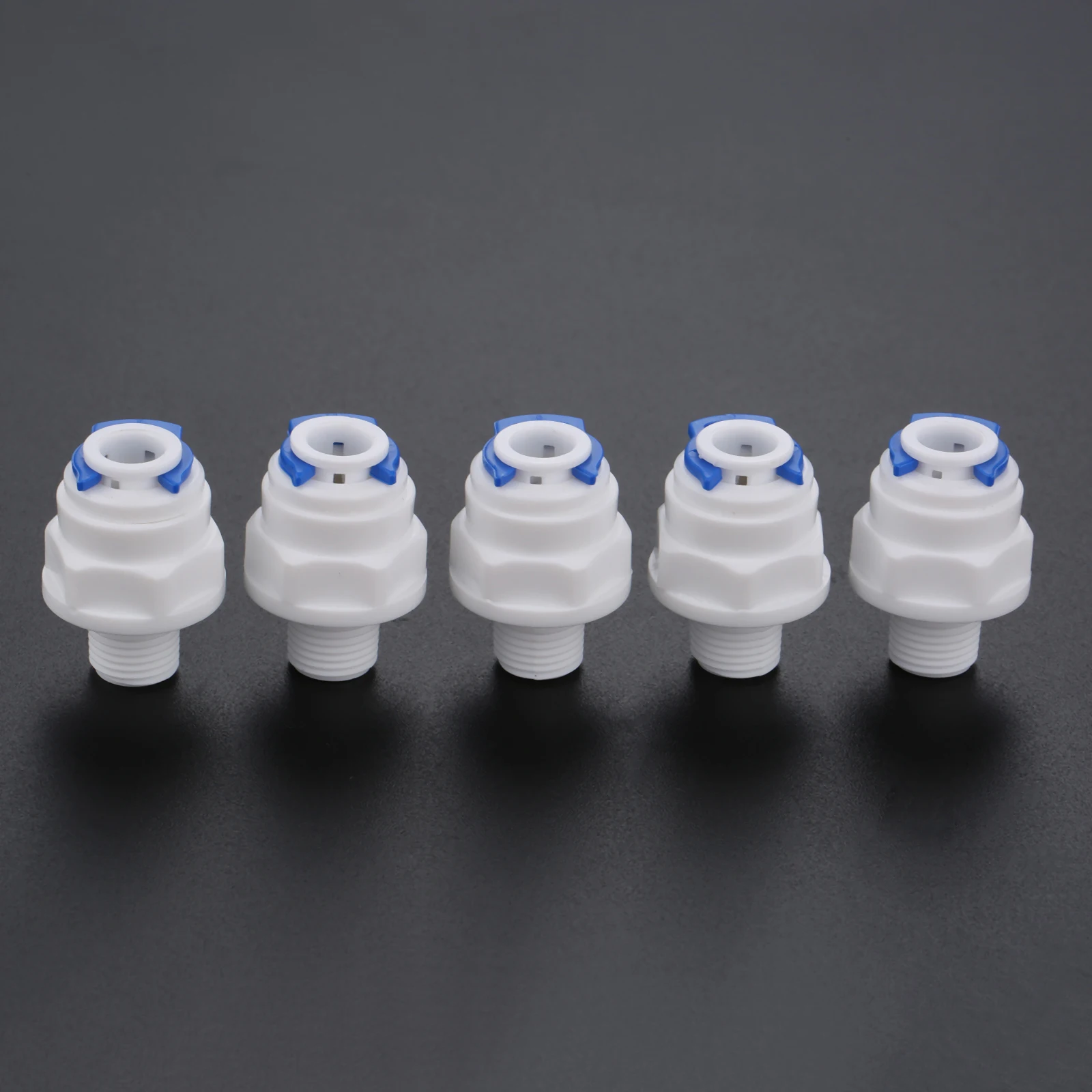 

5Pcs RO Water Straight Pipe Fitting 1/4 3/8 OD Hose 1/8" 1/4" 1/2" 3/8" BSP Male Thread Quick Connector System Water Purifies