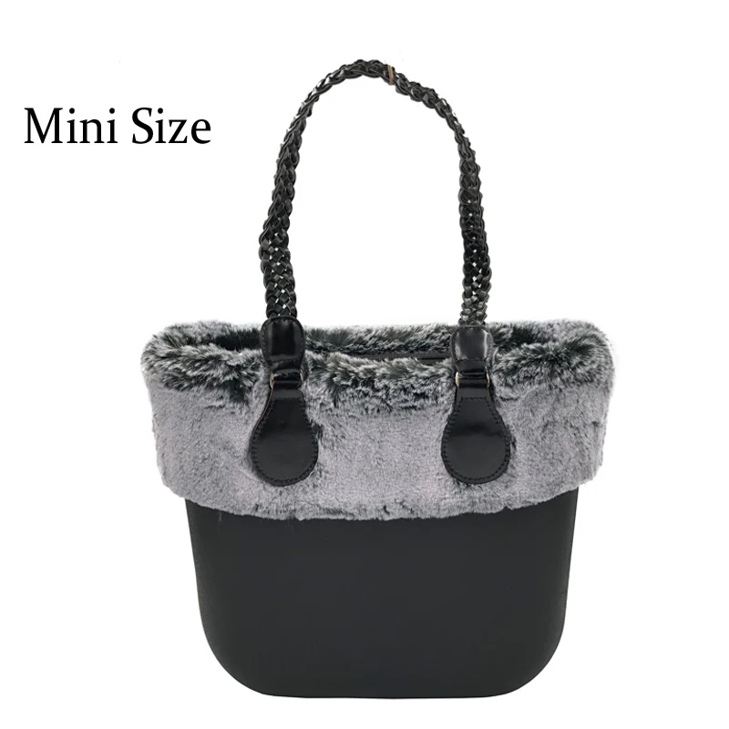 Mini Size O bag obag style waterproof EVA body with weave handle Trump print insert women Rubber Silicon Bag handbag