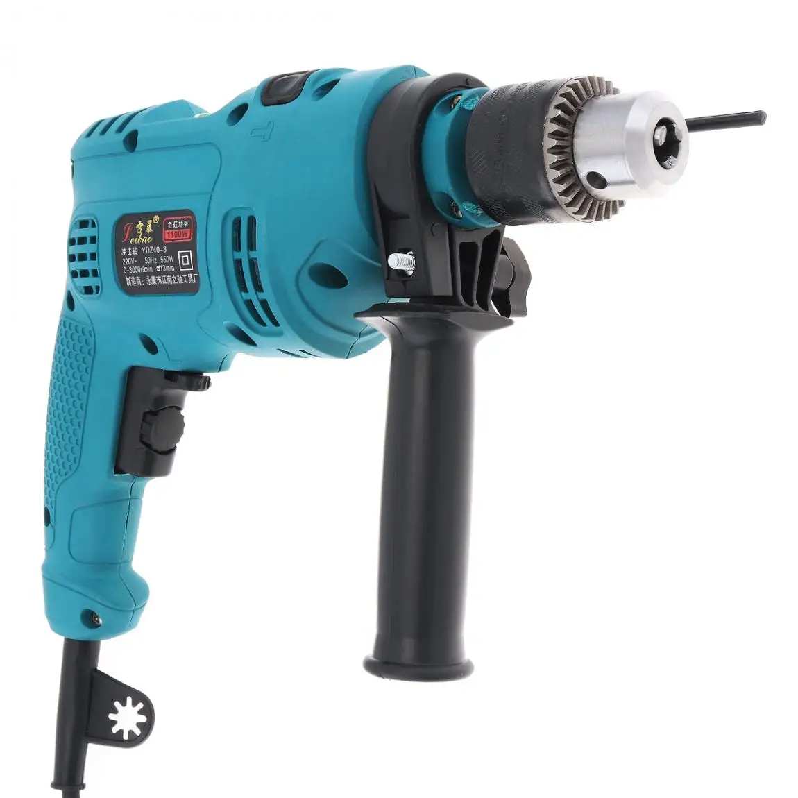 220V 550W Handheld Electric Pistol Drill with Dual Use Variable Speed Switch and 13mm Drill Chuck for Handling Screws/Polishing