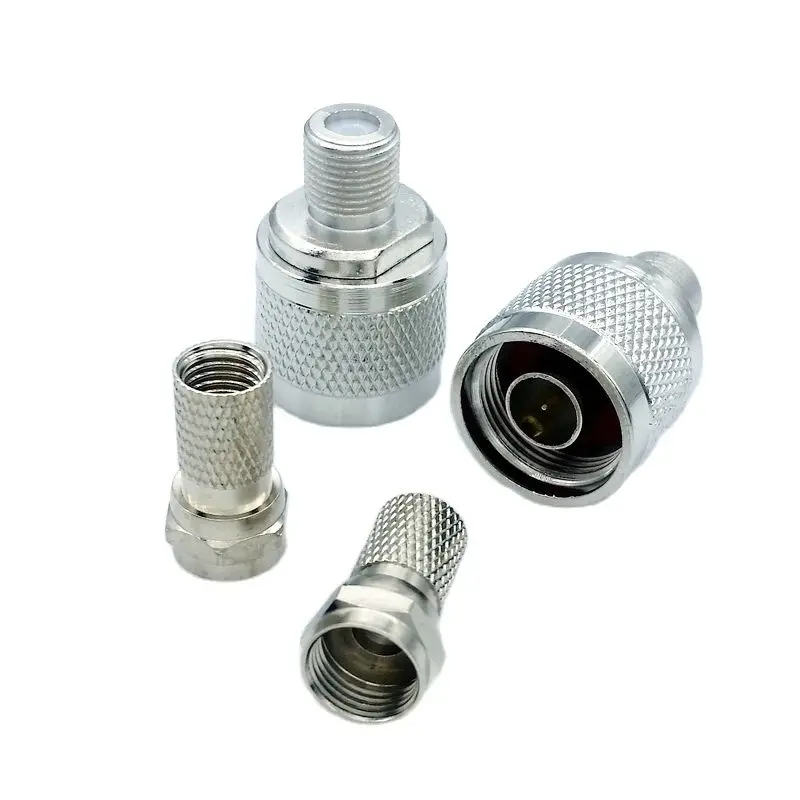 75-5 F Type Connector With L16 N Type To F Type Connector Coaxial Plug Signal Amplifier Satellite TV Antenna Connector 2set/lot