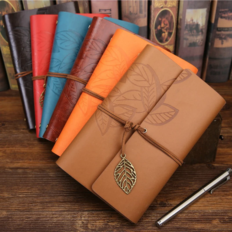 Notebook Diary Notepad PU Leather Spiral Literature Note Book Paper Replaceable Journal Planners School Stationery Gift