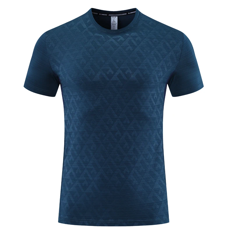 

Man Fitness Short Sleeves Running Sport Men Gym Quick Dry Tshirts Fashion Mesh Reflective Summer Tee Print Soccer Jersey