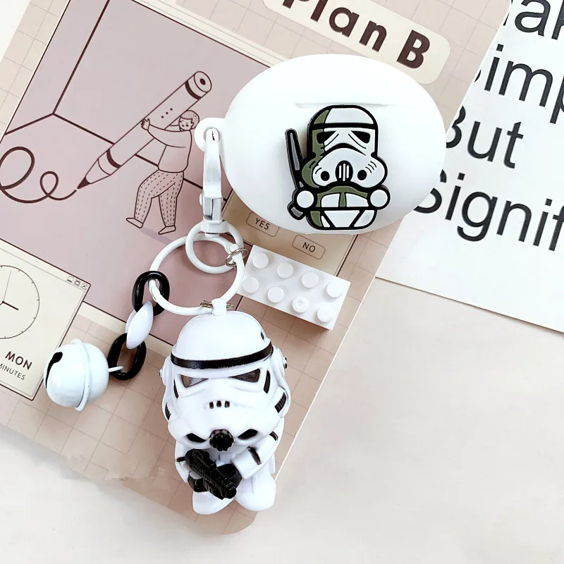 Casing Earphone Kartun Penutup untuk Huawei Freebud 4i Silikon Lembut Headphone Bluetooth Nirkabel Casing Pelindung dengan Gantungan Kunci