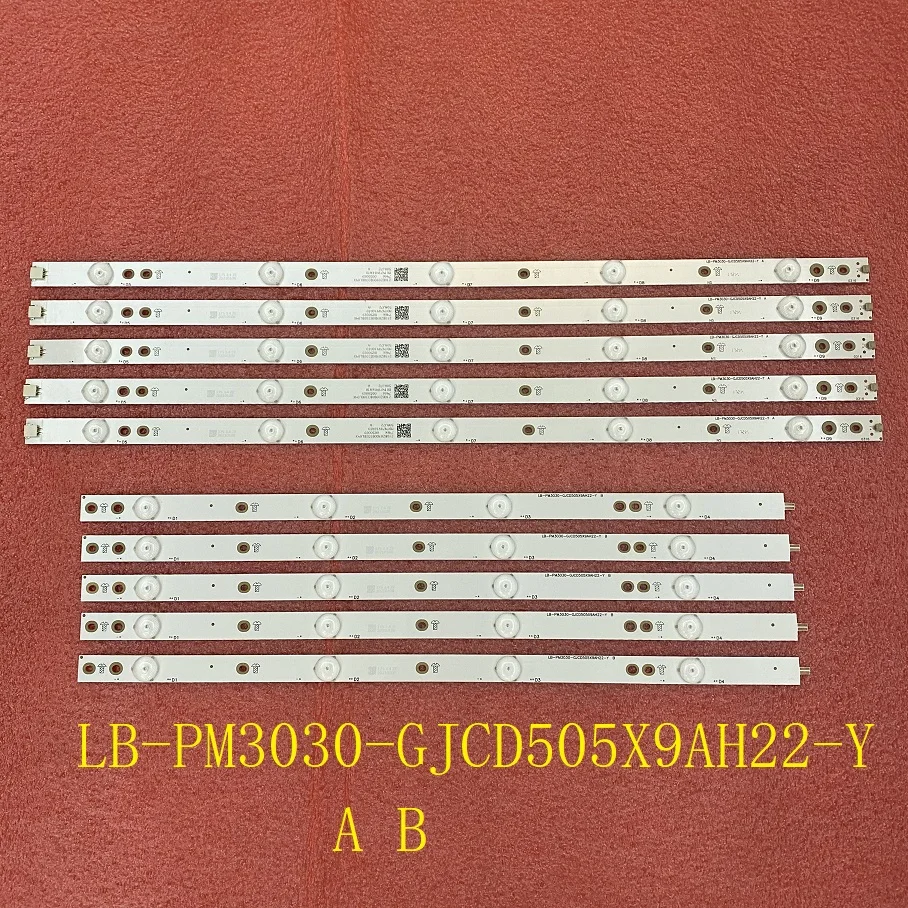 

Полоса светодиодной подсветки для PHI LE50U7970 50PUG6102/78 50PUF6102 LB-PM3030-GJCD505X9AH22-Y A B, 10 шт./комплект