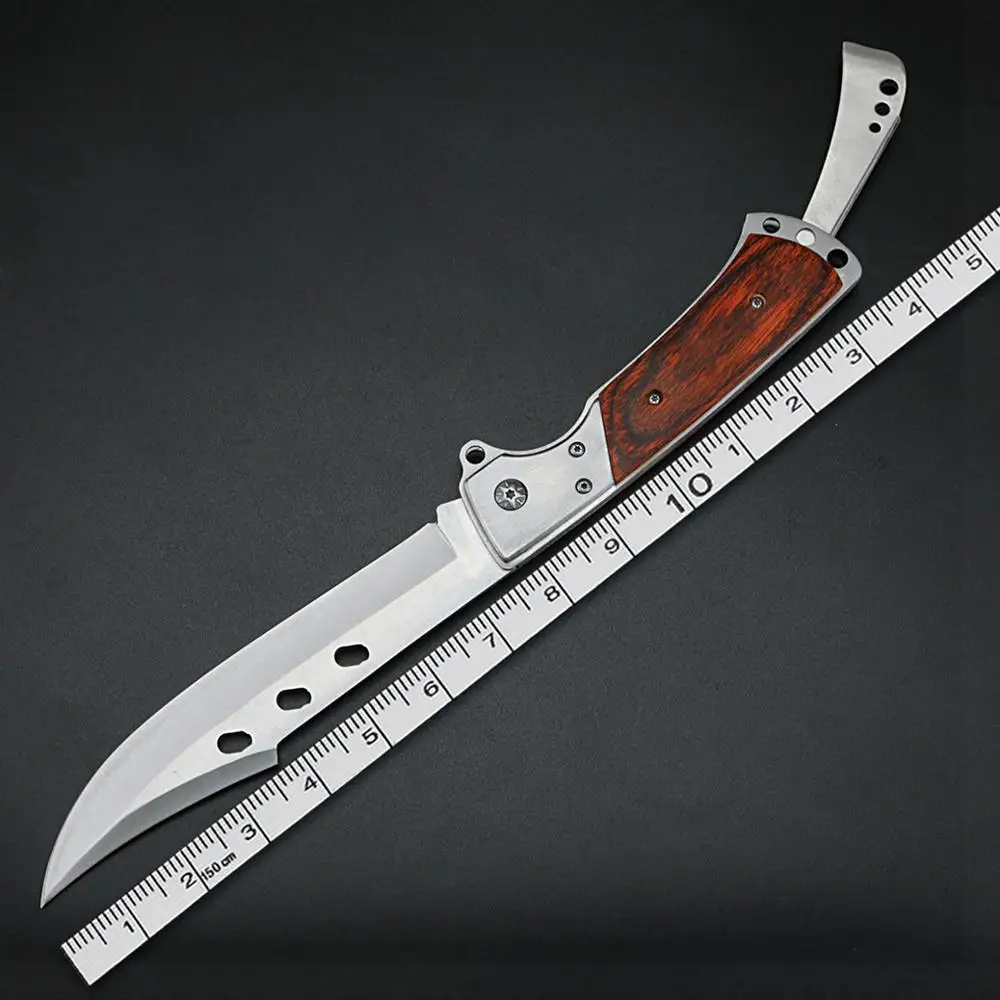 XUAN FENG cuchillo plegable para exteriores, cuchillo de supervivencia salvaje, cuchillo táctico para acampar, cuchillo de caza de acero de alta dureza