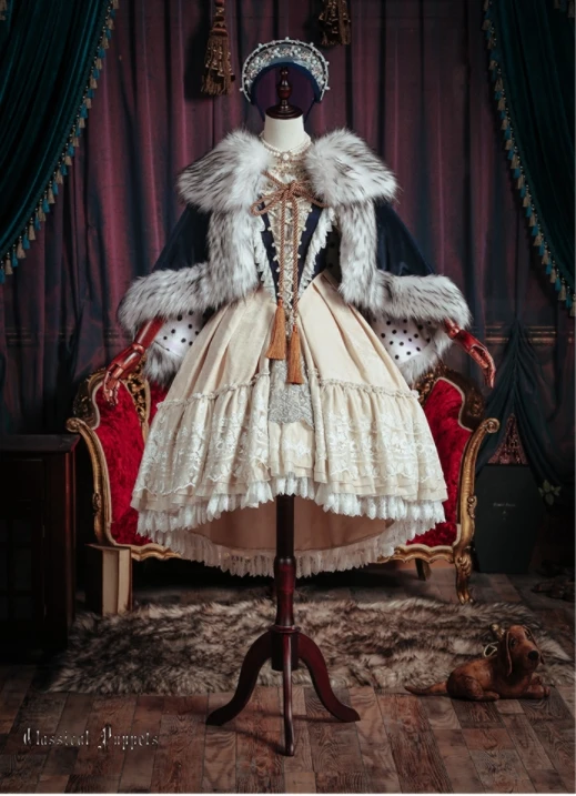 OP lolita dress cosplay costume  Elizabeth Coronation Dress Gorgeous royal court Short Version Full Set In Stock