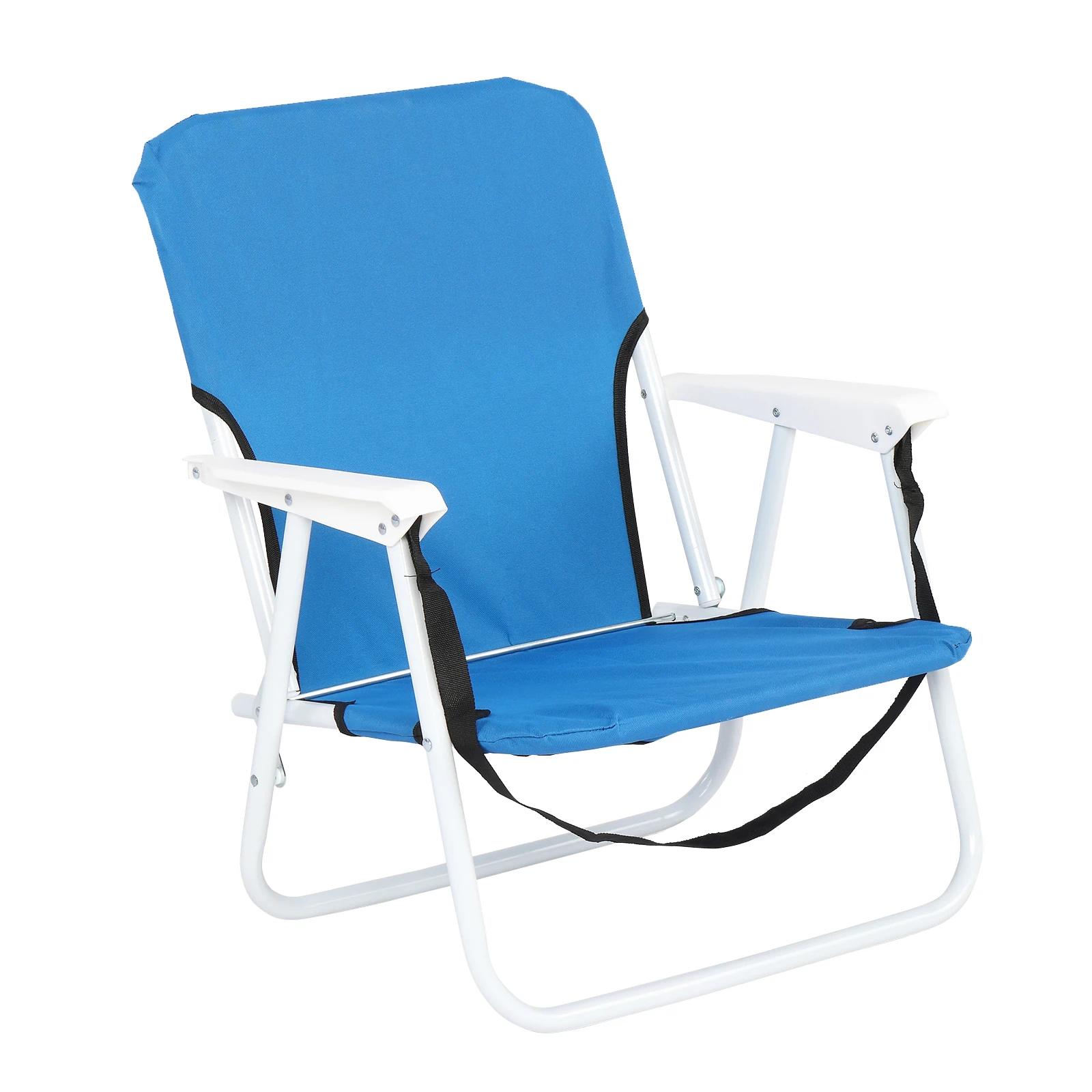 US Oxford Cloth Iron Outdoor Beach Chair Blue Outdoor Camping Chairs Beach Fishing Chair Garden Hiking Picnic Seat Furniture