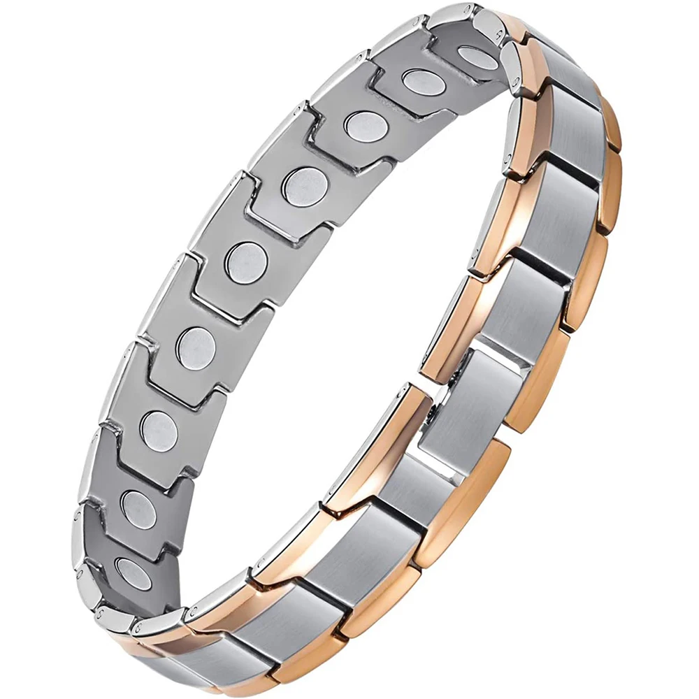 Elegant Titanium Magnetic Therapy Bracelet for Arthritis Pain Relief  Lose Weight Improve Blood Circulation Health Care