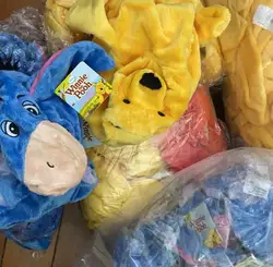 5pcs/lot Wholesale Pooh Eeyore Tiger Stitch Plush Toy Skins Empty Without Cotton Padding