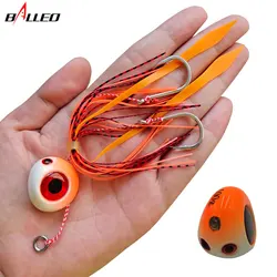 Deep sea Kabura jigging 60/80/100/120/150/200g metal slow jig head with rubber skirt luminous Tenya Madai inchiku