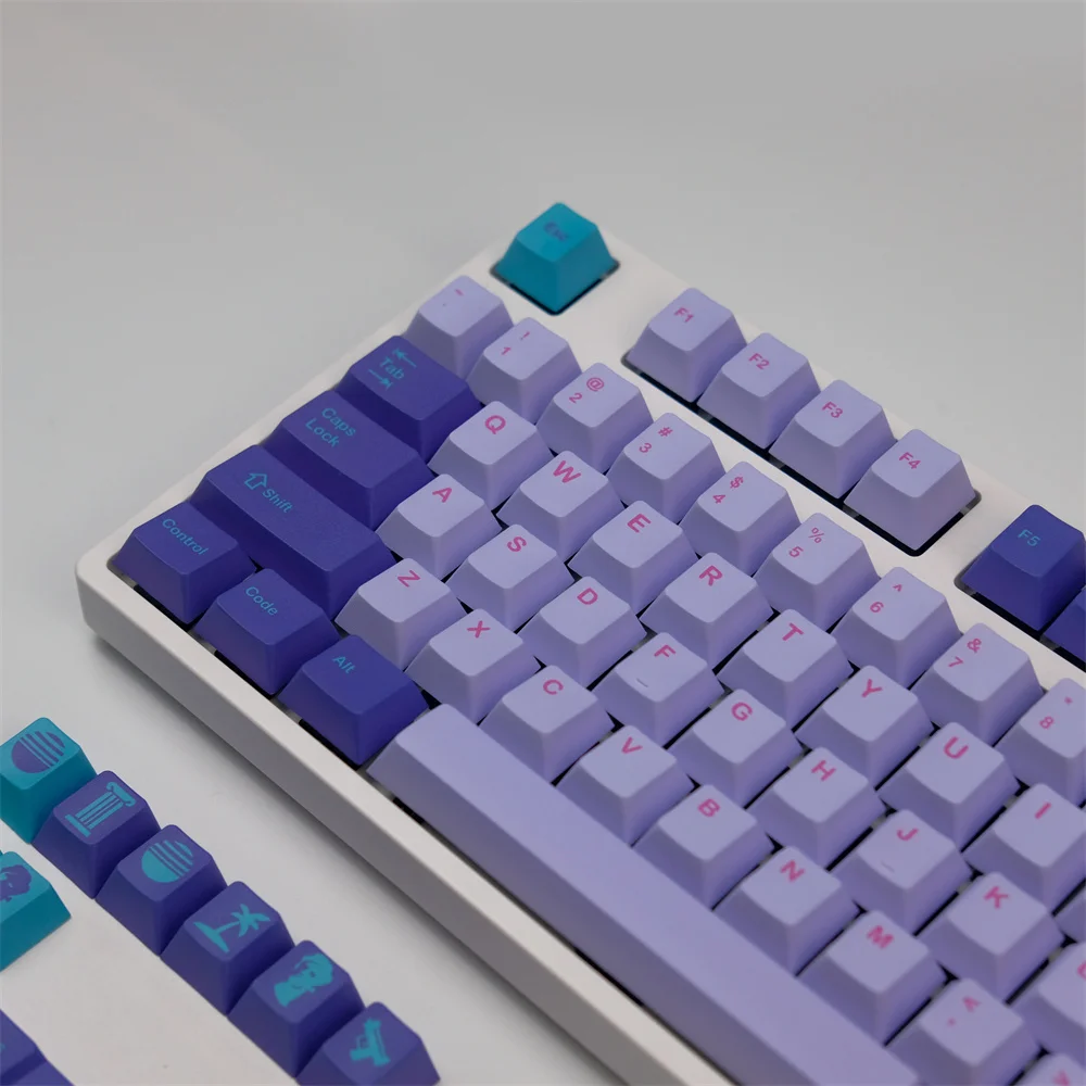 GMK Vaporwave Keycap 128 Keys PBT DYE-Sublimation Mechanical Keyboards Key Cap Cherry Profile For MX Switch GH60/64/68/84/87