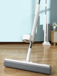 Novo absorvente wringer mop piso plano telha de limpeza doméstica livre lavar a mão balai água mais limpa collodion espremer esfregar