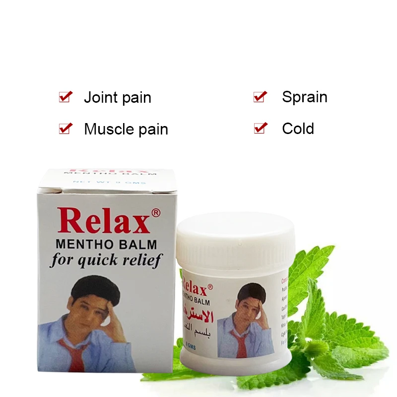 

Relax Mentho Balm Cooling Oil Ointment For Sprain Joint Pain Headache Dizziness Antipruritic Cream Anti Mosquito