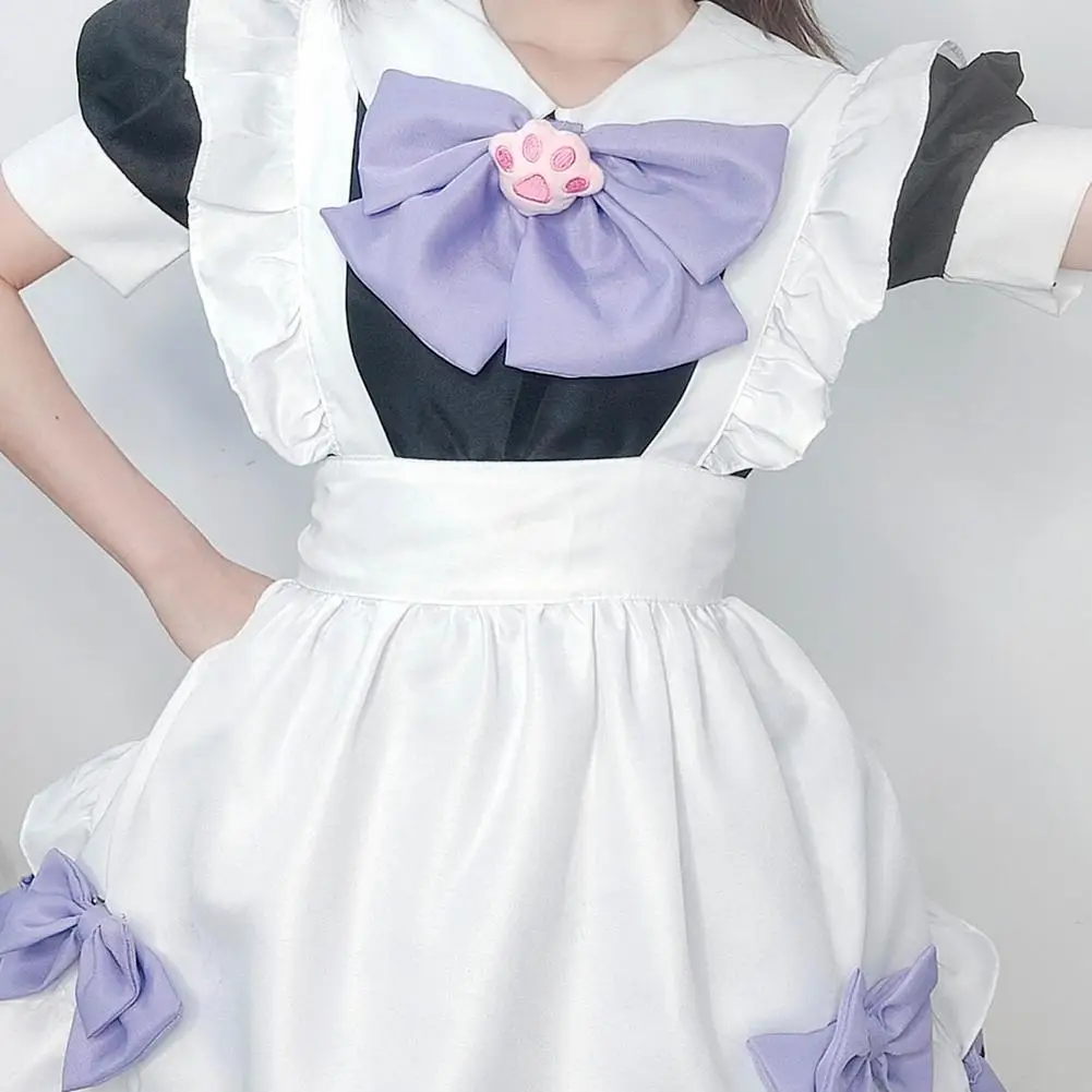 Zoete Leuke Lolita Meid Jurk Paars Meisjes Prinses Jurken Sexy Maid Vrouwen Kostuum Cosplay Paars Kant Meid Lolita Jurk