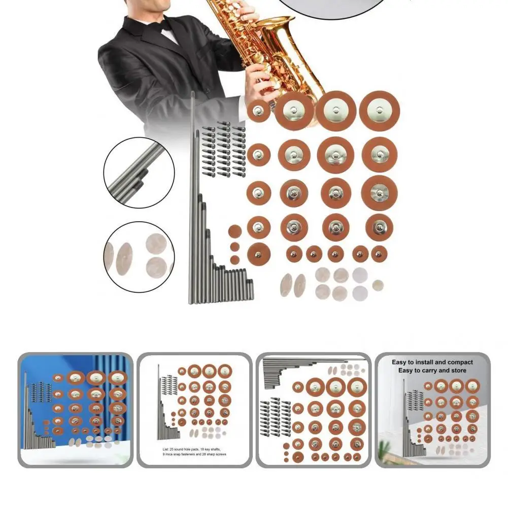 

Sax Repair Parts Kit Anti-oxidation Thicken Alto Saxophone Pad Repair Parts Kit Sax Maintain Kit Saxophone Pad Kit