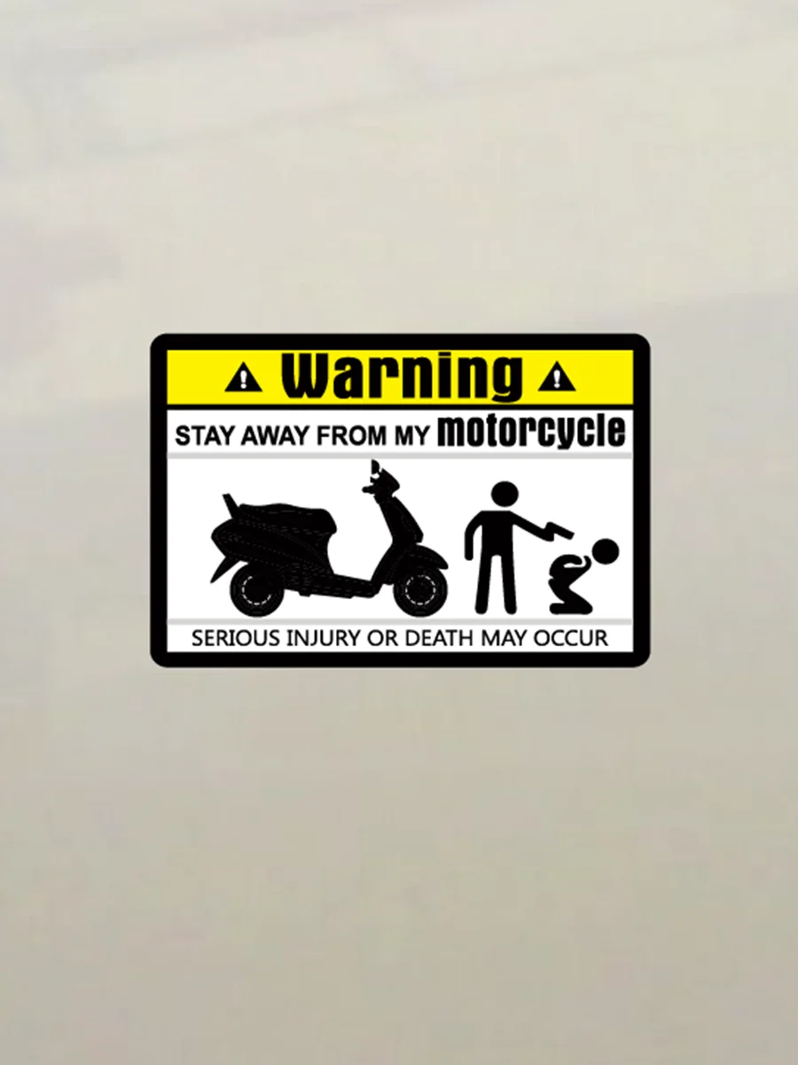 Dont Touch Warning Mark Text Unique Decal Car Sticker Decals for Motorbike Motorcycle 8cmx5.3cm