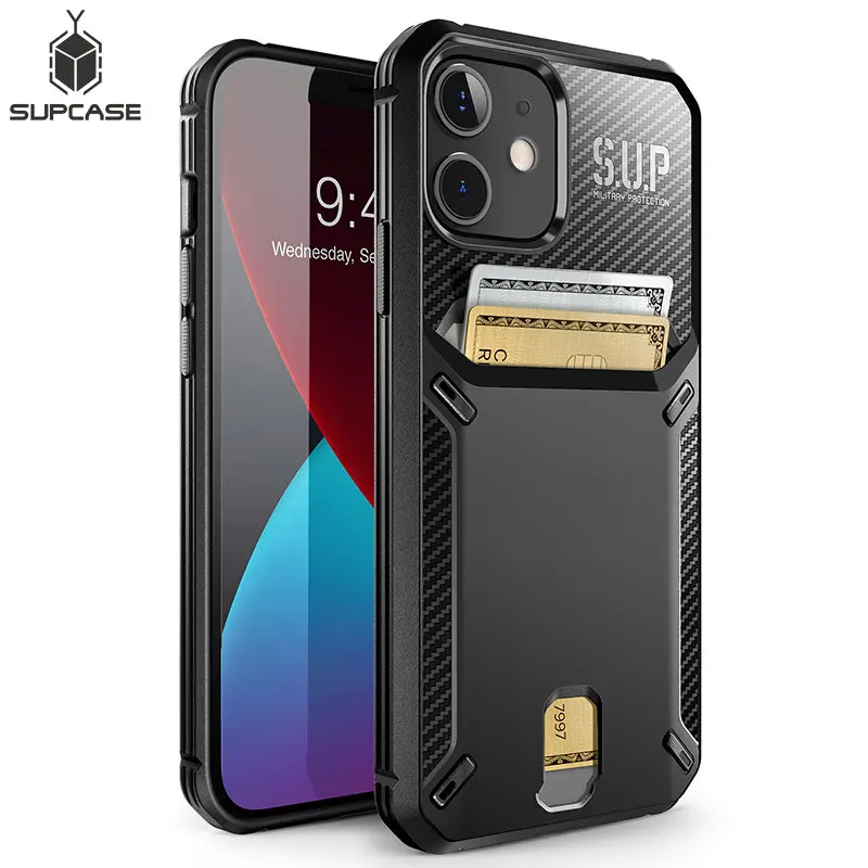 SUPCASE For iPhone 12 Mini Case 5.4 inch (2020 Release) UB Vault Slim Protective Wallet Cover with Built-in card holder