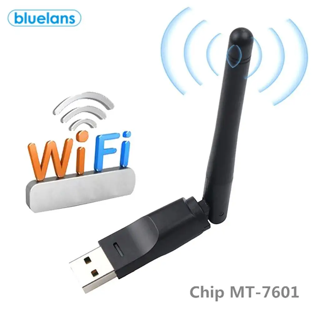 MT7601 150Mbps transmission rate Wireless WiFi Router USB Network Card Adapter with 2dB Antenna USB Network Card For PC