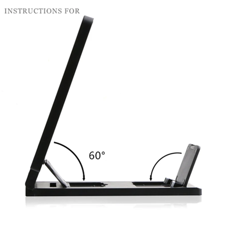 3D Cell Phone 8.5 Screen Magnifier HD Video Amplifier Stand Bracket Phones Screen Magnifier For Smartphones Mobile Phone Access