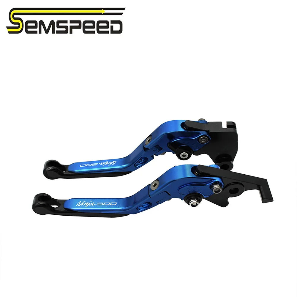 SEMSPEED Motorcycle CNC Folding Extendable Brake Clutch Lever Handle Grip For Kawasaki NINJA 300R Z300 (w and w/o ABS) 2013-2018