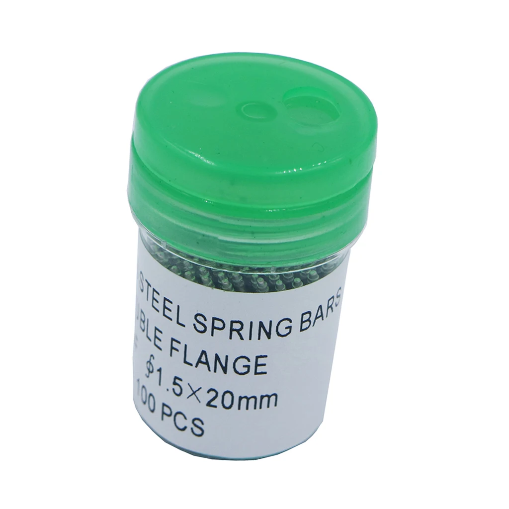 100pcs Steel Spring Bar Pins Replacement Watch Band Tool Strap Clasp 17-24mm