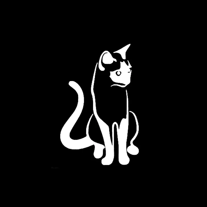 9.1CM*14CM Kitten Siamese Cat Cute Pet Animal Art Car Stickers Vinyl Decal Black Silver for Suzuki Stickers