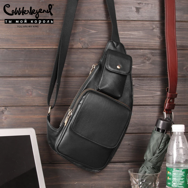 Cobbler Legend Chest Bag Fashion Shoulder Bag Design Messenger Bag Male Crossbody Bag Genuine Leather Sling Bag for Men