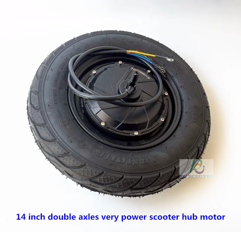 

14 inch double axles very power scooter hub motor drive wheel phub-14saw