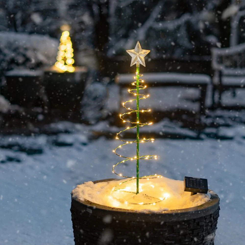 عيد الميلاد LED أضواء الشمسية في الهواء الطلق مقاوم للماء الشمسية حديقة خيط مزخرف أضواء عطلة حديقة خرافة جارلاند الديكور