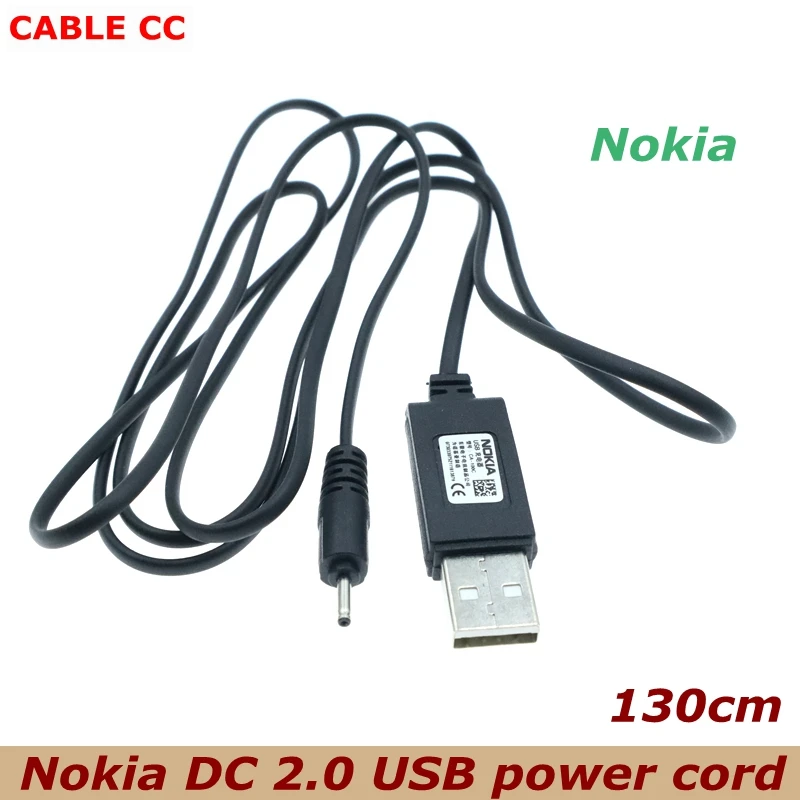 Średnica zewnętrzna 2mm kabel ładowarki USB z małym pinem ładowarka USB przewód do kabla USB do Nokia 7360 N71 6288 E72 High Speed 1.3m