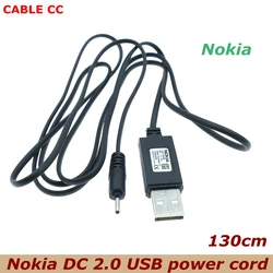 Średnica zewnętrzna 2mm kabel ładowarki USB z małym pinem ładowarka USB przewód do kabla USB do Nokia 7360 N71 6288 E72 High Speed 1.3m