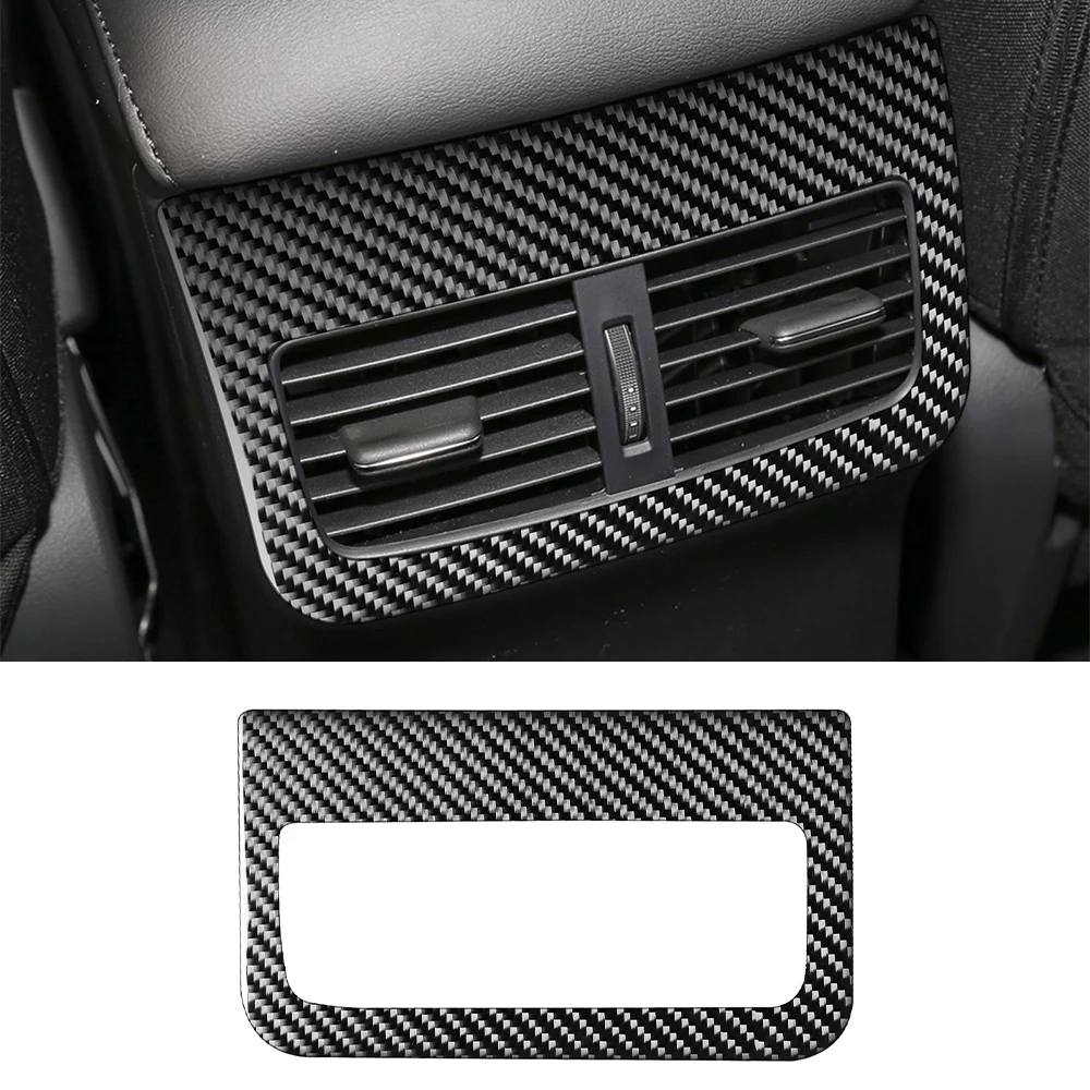 for Mazda 3 Angkesaila 2020 Rear Seat Air Vent Outlet Decoration Sticker Cover Trim Decal Car Interior Accessories Carbon Fiber