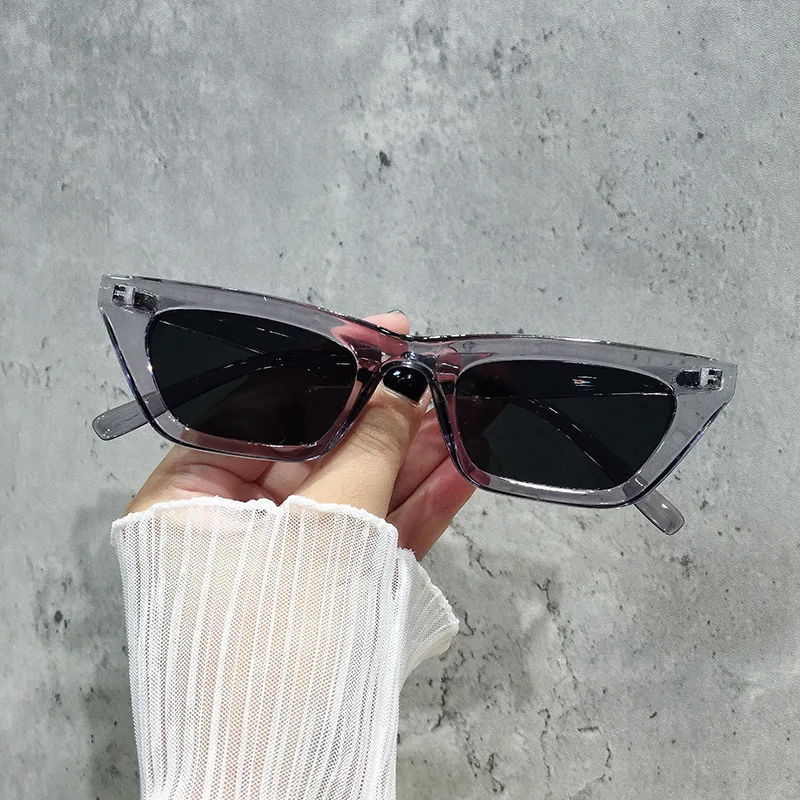 New Fashion Cat Eye Sunglasses Woman Brand Designer Vintage Square Sun Glasses Female Small Frame Clear Lens Oculos De Sol