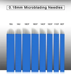 100PCS Extremely Thin 0.18mm Nano blades Microblading Needles Permanent Makeup Eyebrow Tattoo Needle Microblade 3D Embroidery