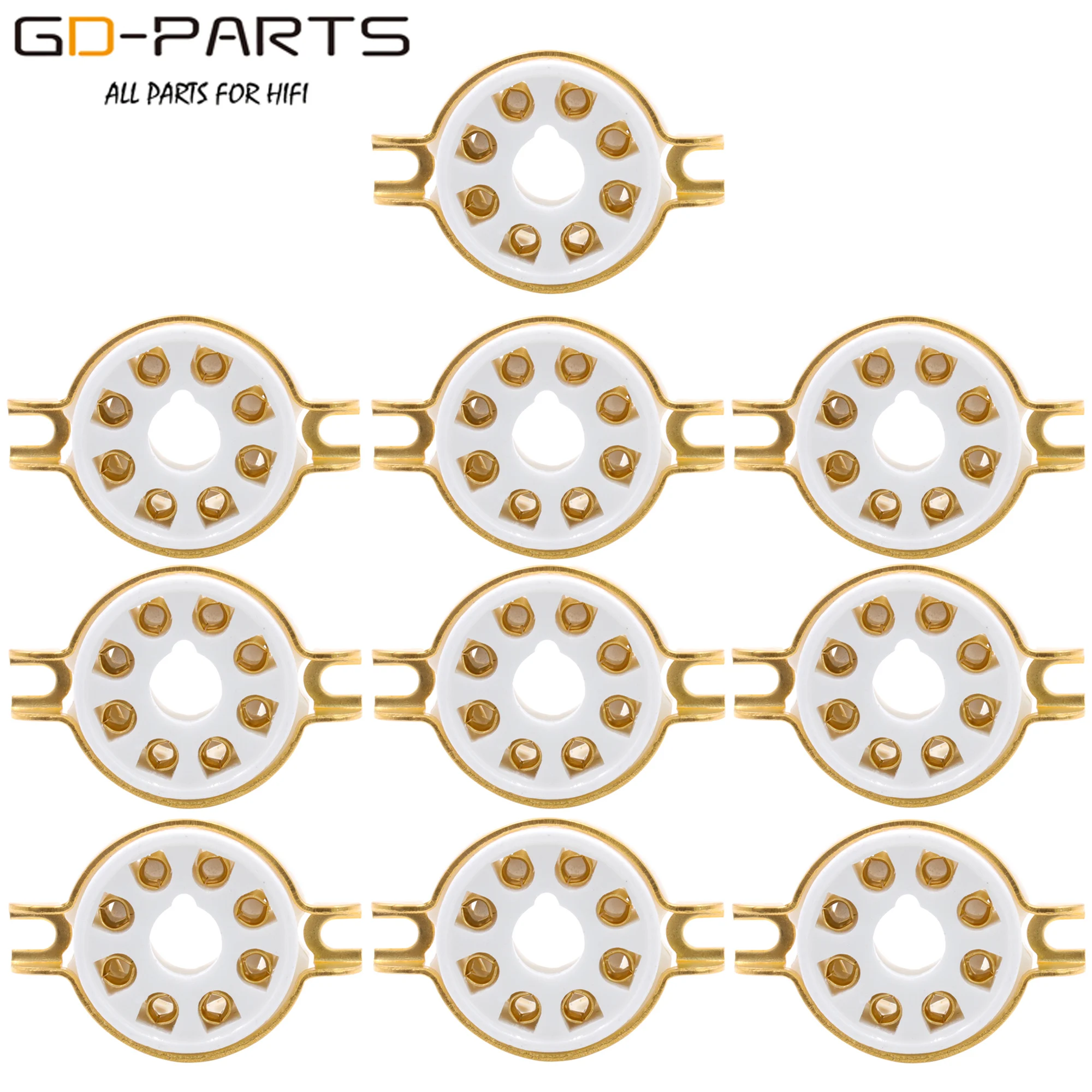 10 шт. Крепление Шасси 8-контактный K8A Octal керамические трубчатые гнезда для KT88 KT66 6SN7 5AR4 GZ34 5881 6V6 5U4G 6550 6J7 6SJ7
