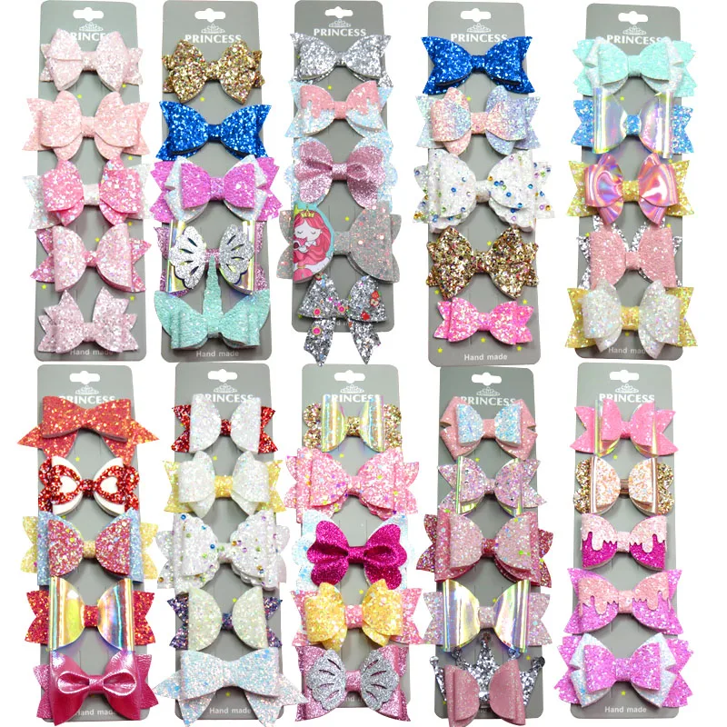 

10PCS/SET Cute Shiny Elegant Baby Girls Clip Bow Creativity Hairpins Hair Accessories Pinza Pelo Mujer Crown For Kids Girl