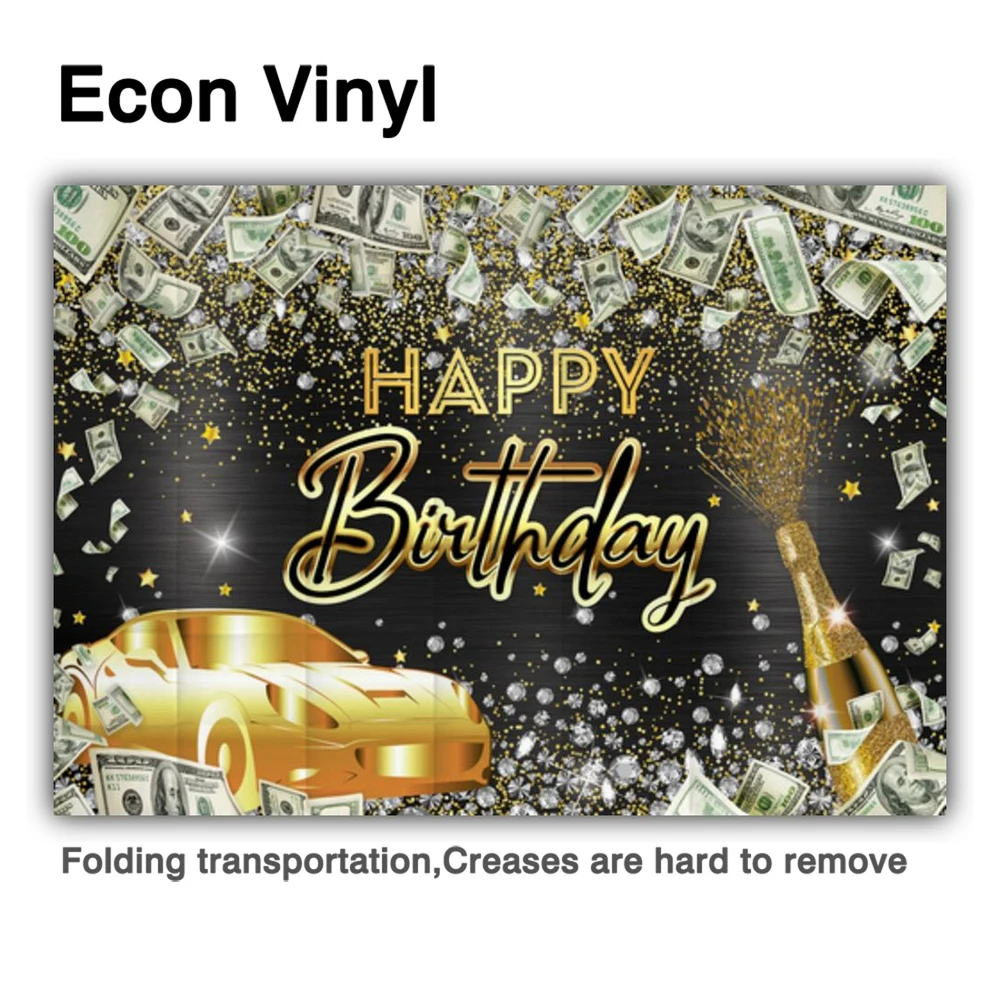 Allenjoy богатый фон для вечеринки в честь Дня Рождения золотой автомобиль монеты диаметр шампанского роскошный праздник Блестящий Фон для фот...