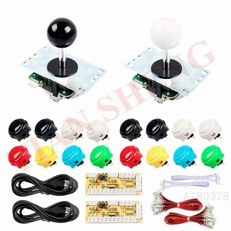 Classic 2 Player original Sanwa JLF-8YT sanwa Joystick Arcade Kit DIY for PC & Raspberry Pi Retro DIY Projects & Mame Jamma