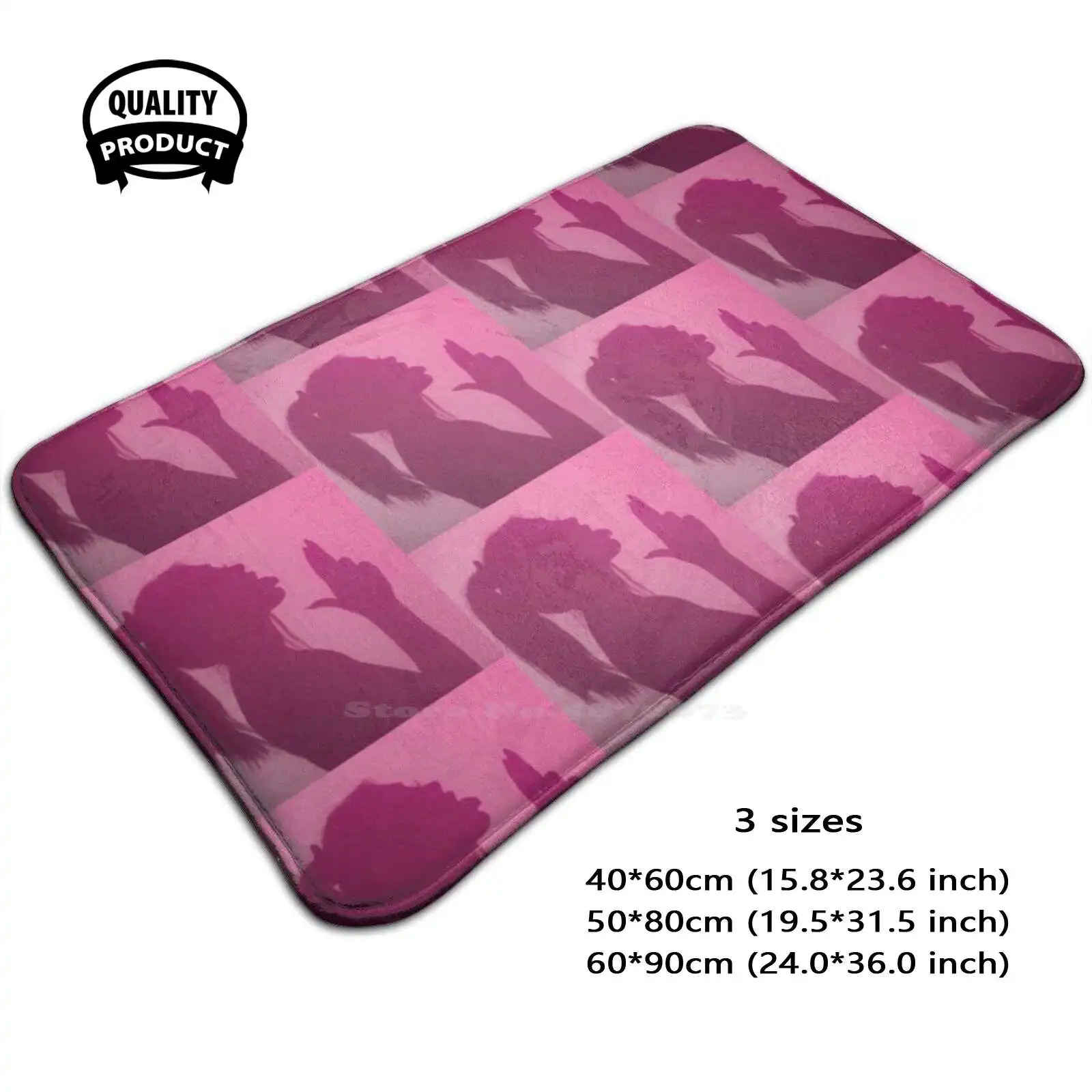 Pink Y2K 2000’S Aesthetic Silhouette Soft Cushion Home Carpet Door Mat Car Rug Pink Aesthetic Y2K 90 S 80 S 2000 S Eboy Egirl