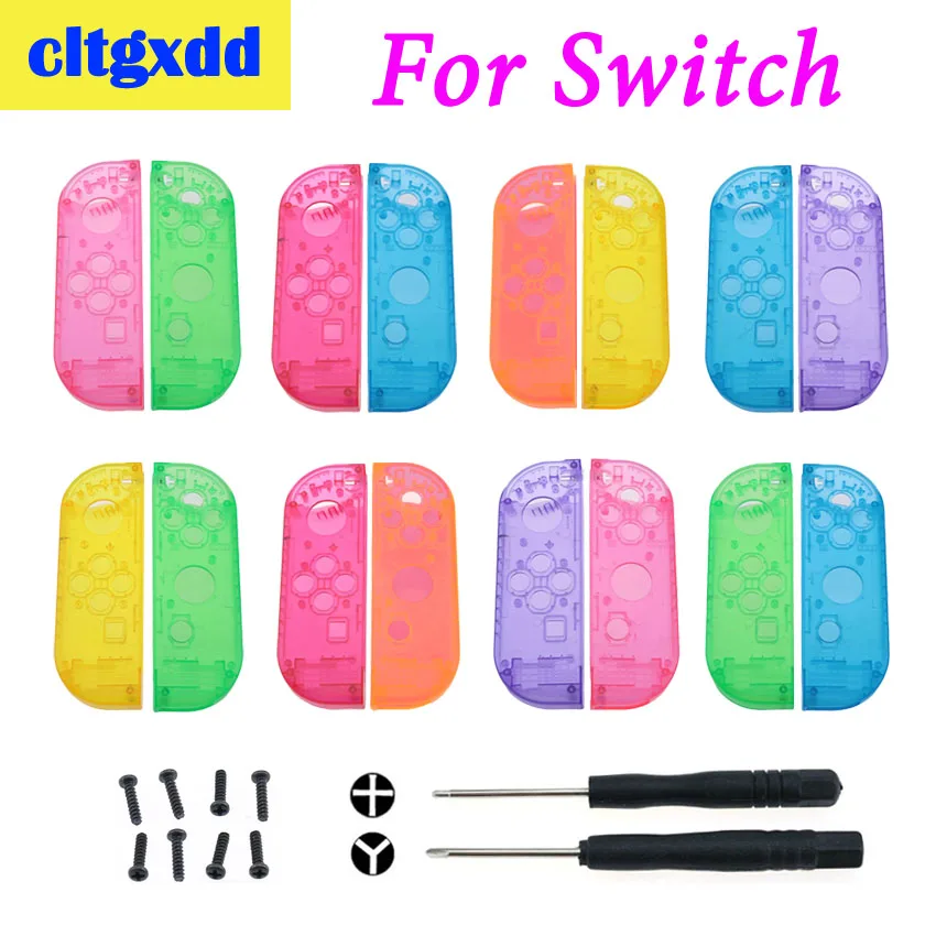 

cltgxdd Color Plastic shell Replacement Repair Kit DIY Case Cover Housing Shell for Nintend Switch Joy-Con Controller with Screw