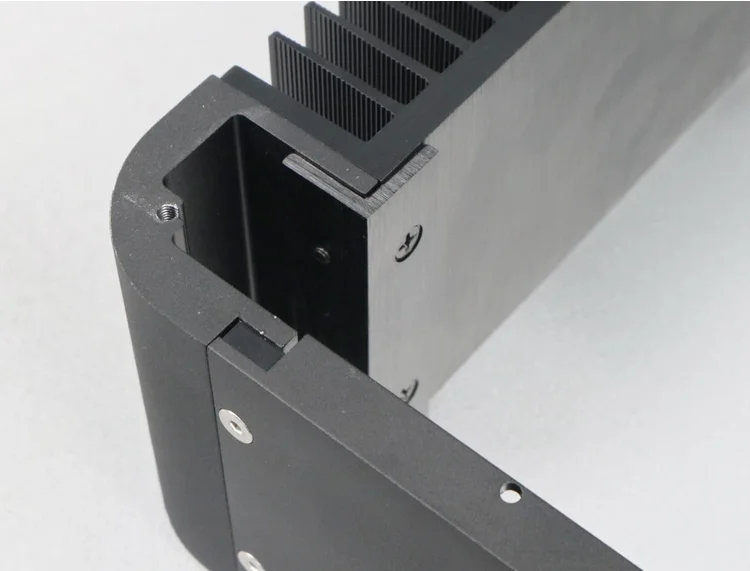 RD09 Telaio amplificatore completamente in alluminio/chassis preamplificatore/chassis DAC con dissipatore di calore su entrambi i lati