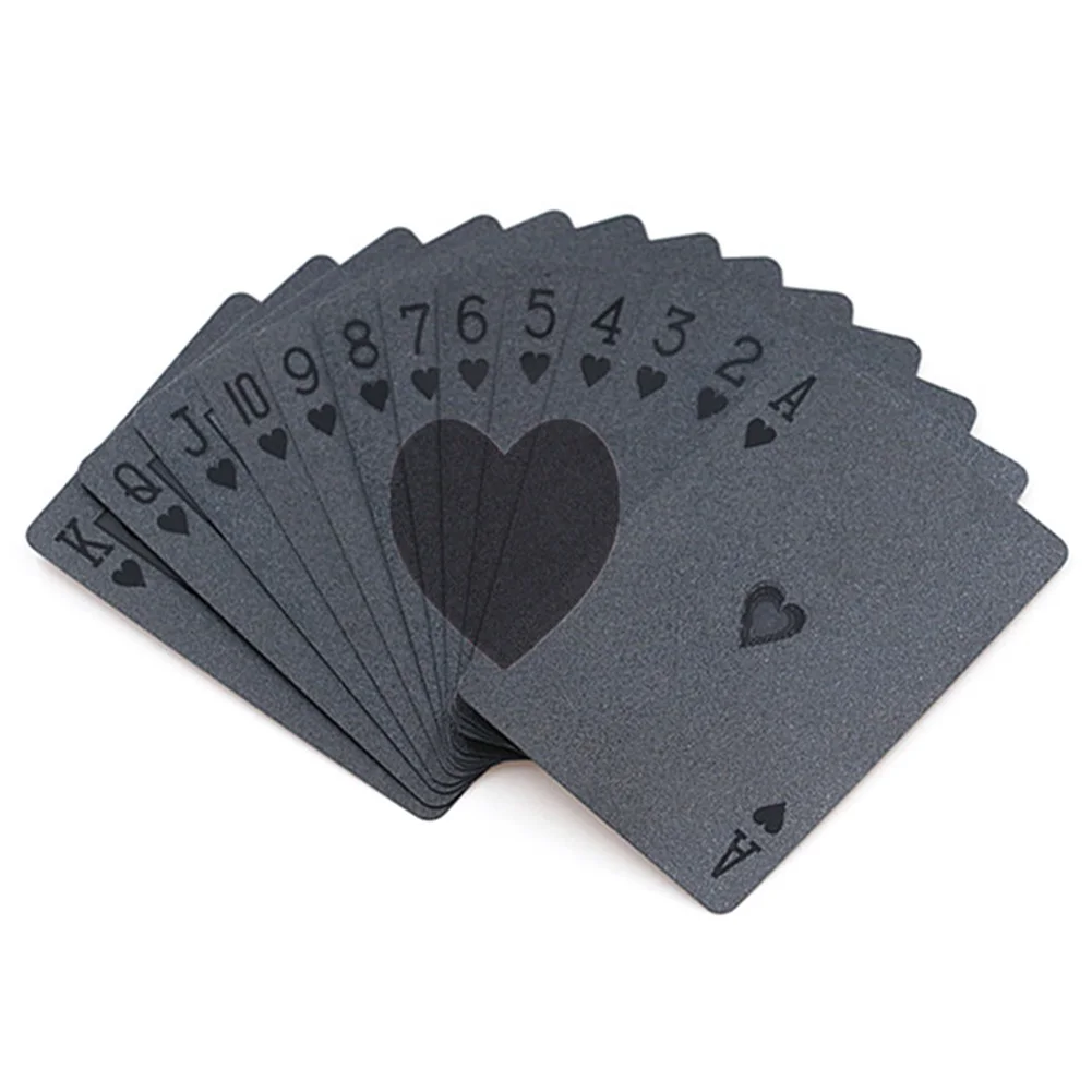 Cool Black Gold Foil Poker Waterproof Deck Of Cards Collective Playing Cards Diamond Poker Cards Use For Party Board Game