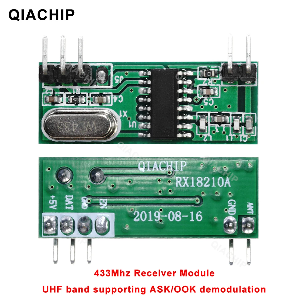 10 sztuk 433 MHz uniwersalny moduł odbiornik RF superheterodyna UHF przełącznik zdalny demodulacji ASK/OOK 433.92Mhz