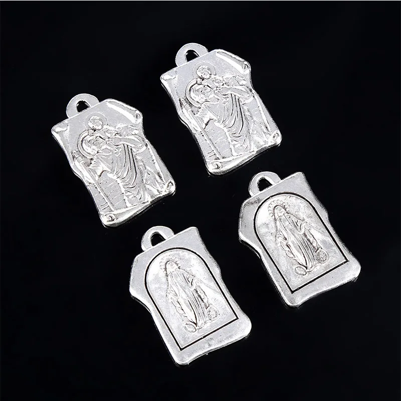Religious Saint Catholic Guadalupe Mary and Holy Grail JHS Pendant DIY Pendant, suitable for making Christian jewelry crafts