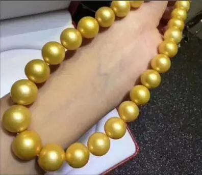 

charming 12-14mm natural south pearl necklace 18inch