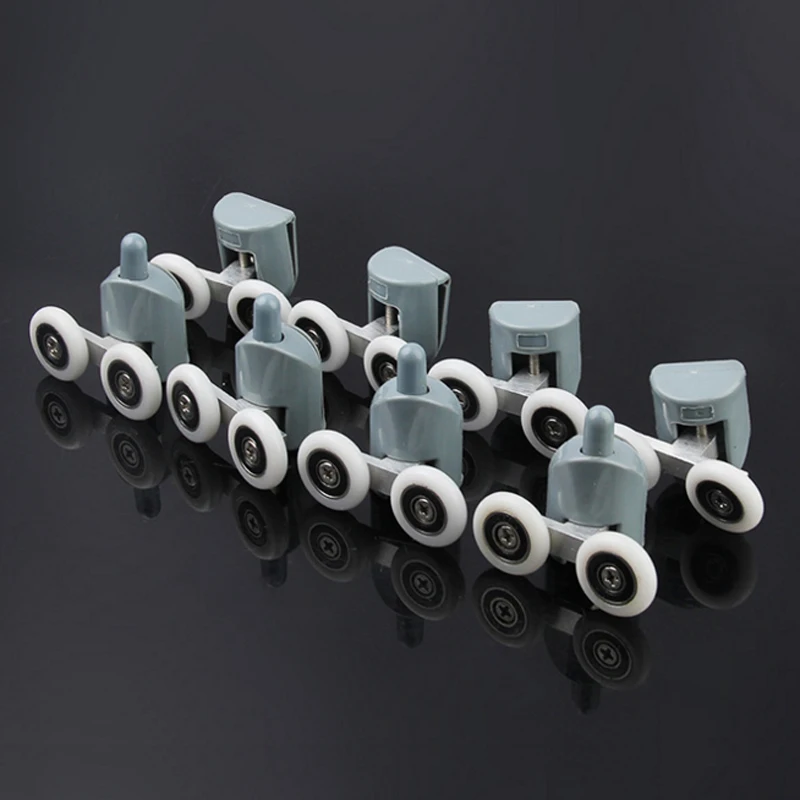 Zinc Alloy Double Shower Door Roller Wheel Runner/Pulleys/Rollers/Wheels Bearing Diameter 19mm/20mm/23mm/25mm/27mm 8pcs/lot