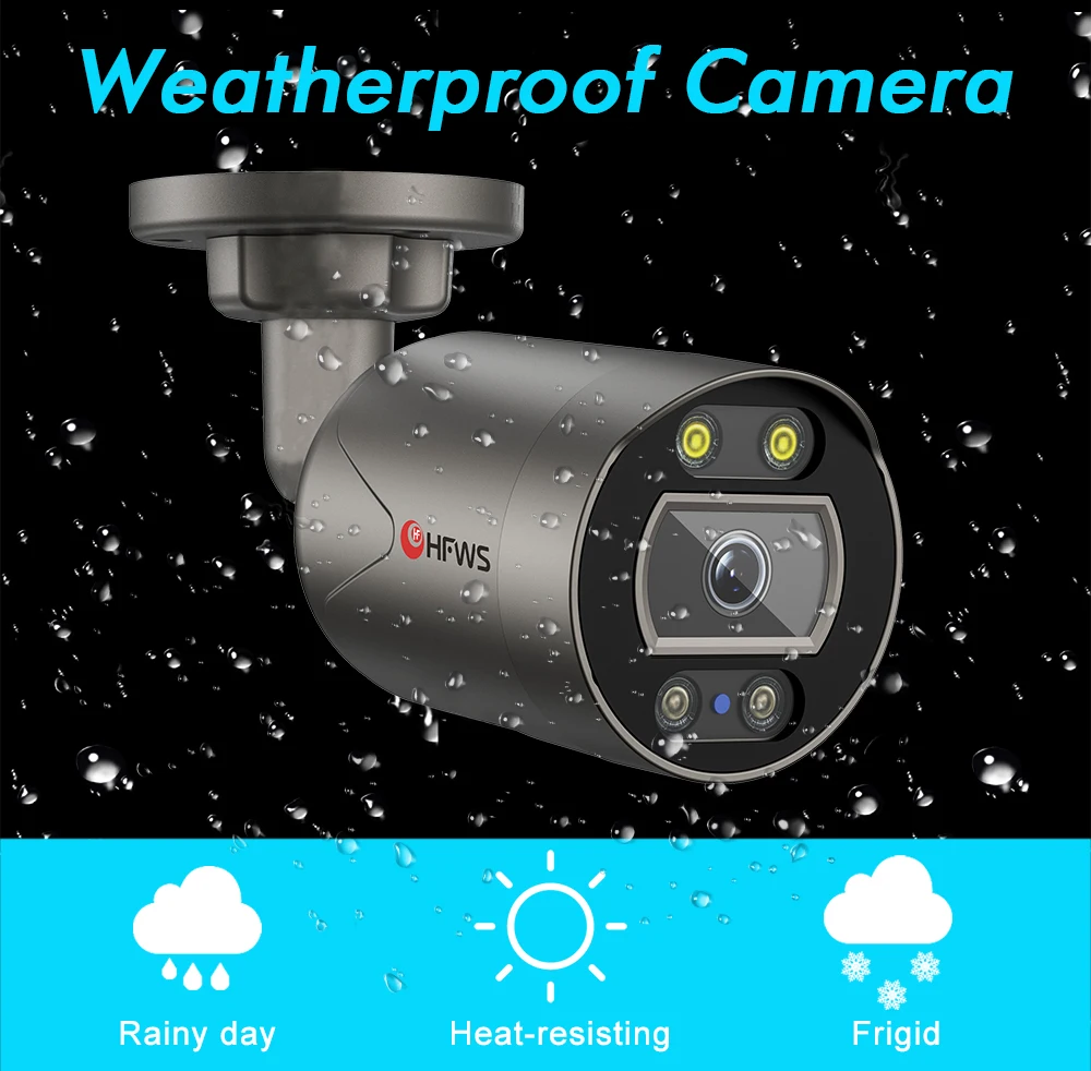 4K IP Camera Poe Cctv Set Video Surveillance Kit Camera Outdoor Home Security Camera System Home Outdoor