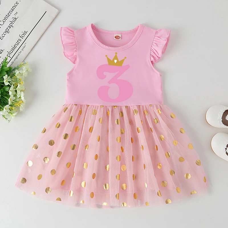 Baby Girl Birthday Dress for Girl 1-6 Year Birthday Dress 2021 New Fashion Cute Princess Baby Dress Infant Cloth Toddler Dress